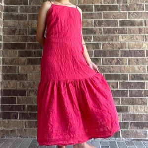 Maxi A-Line Hot Pink Summer Dress